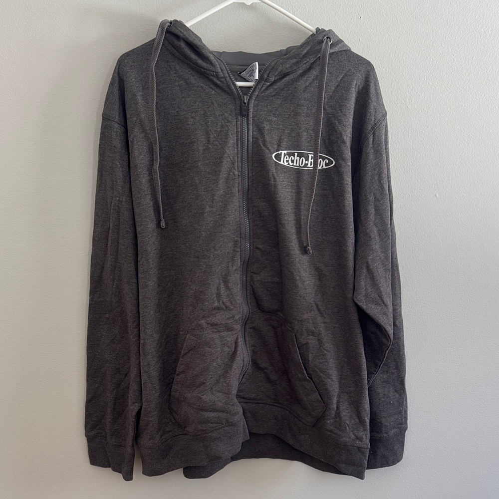 Techno-Bloc Gray Zip-Up Hoodie 11